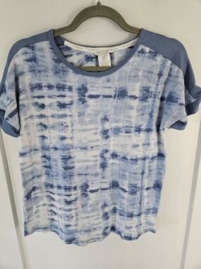 Lucky Brand Light Blue Tie-Dye Short Sleeve Tee